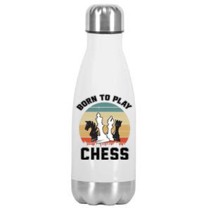 Born To Play Chess Stainless Steel Insulated Water Bottle