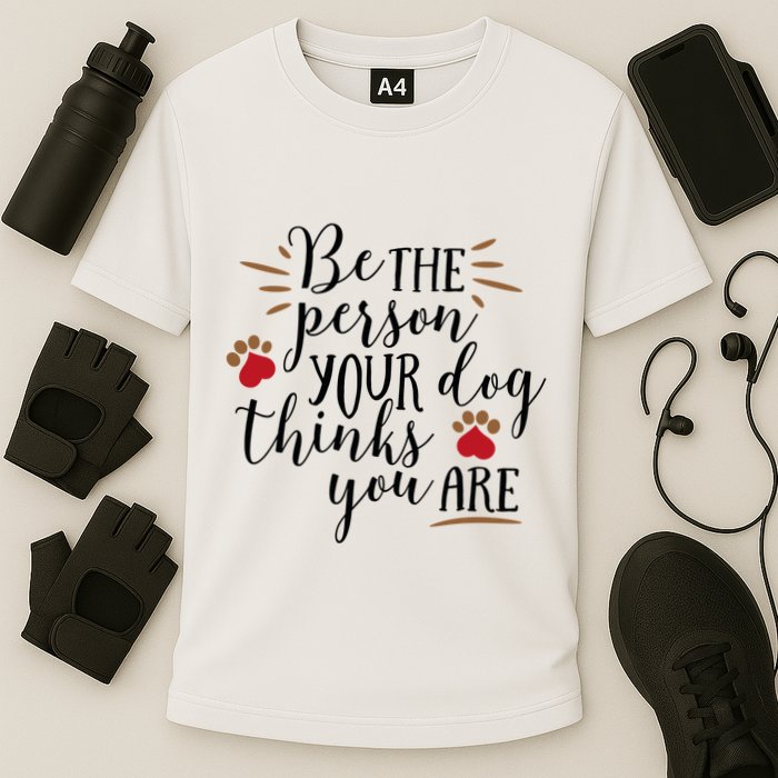 Be The Person Your Dog Thinks You Are Performance Shirt