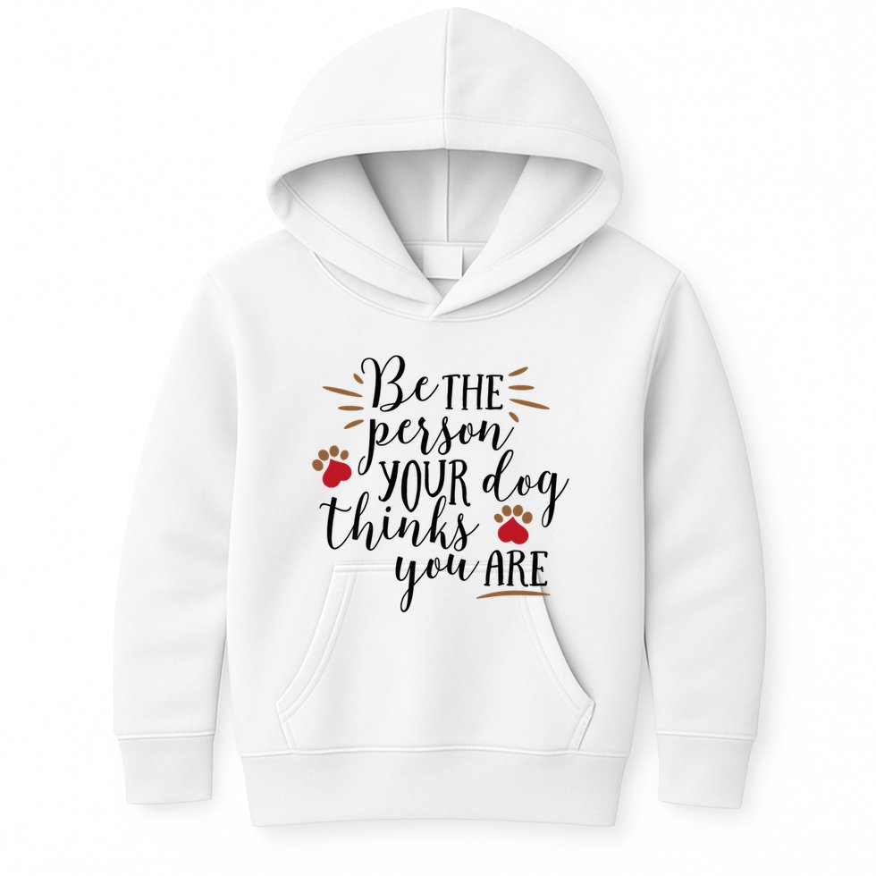 Be The Person Your Dog Thinks You Are Kids Hoodie
