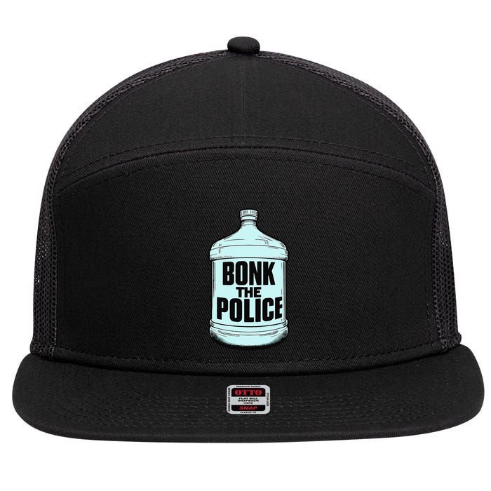 Bonk The Polic.E Funny Bonk Man Bonk The 7 Panel Mesh Trucker Snapback Hat
