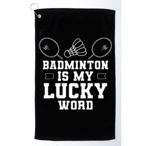 Badminton Team Player Platinum Collection Golf Towel