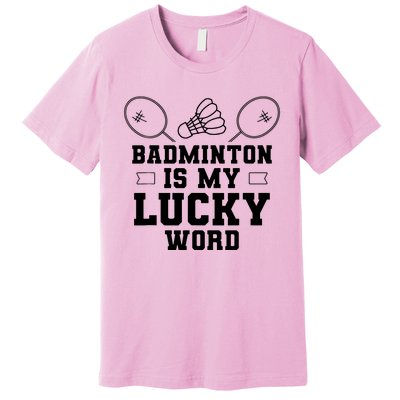 Badminton Team Player Premium T-Shirt