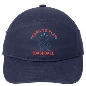 Born To Play Baseball 7-Panel Snapback Hat