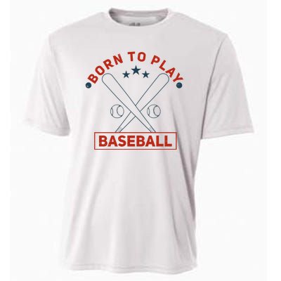 Born To Play Baseball Cooling Performance Crew T-Shirt