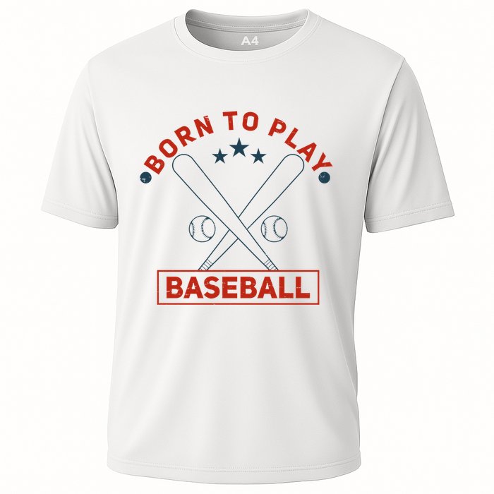 Born To Play Baseball Cooling Performance Crew T-Shirt