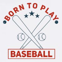 Born To Play Baseball Cooling Performance Crew T-Shirt
