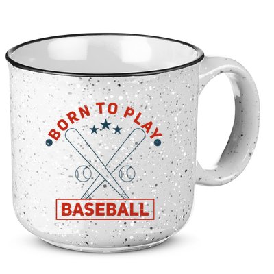 Born To Play Baseball 15oz Campfire Ceramic Mug