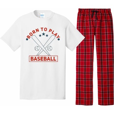 Born To Play Baseball Pajama Set