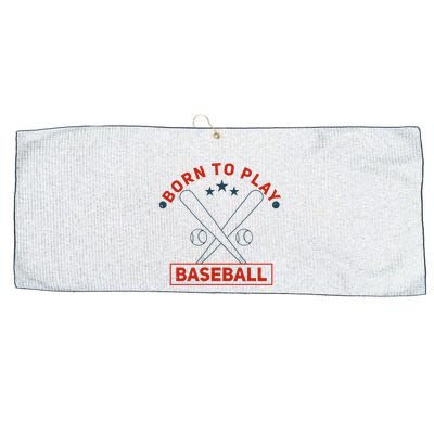 Born To Play Baseball Large Microfiber Waffle Golf Towel