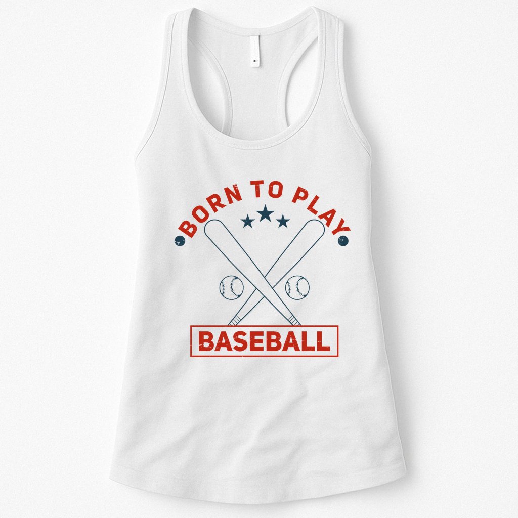 Born To Play Baseball Womens Tank Top