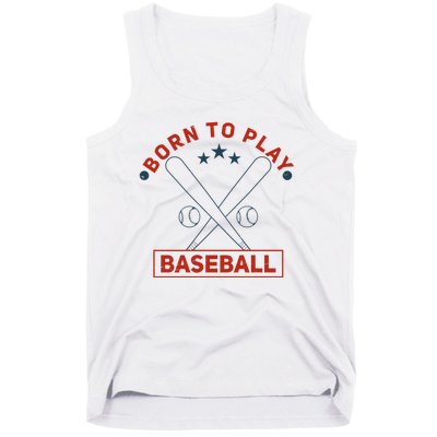 Born To Play Baseball Tank Top