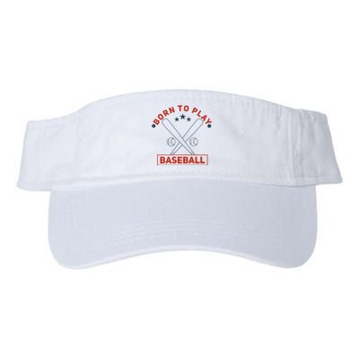 Born To Play Baseball Valucap Bio-Washed Visor