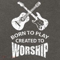 Born To Play Created To Worship Religious Guitar Player Cotton Canvas Backpack