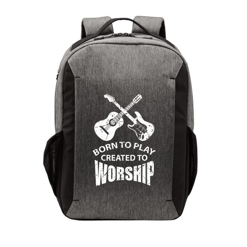 Born To Play Created To Worship Religious Guitar Player Vector Backpack