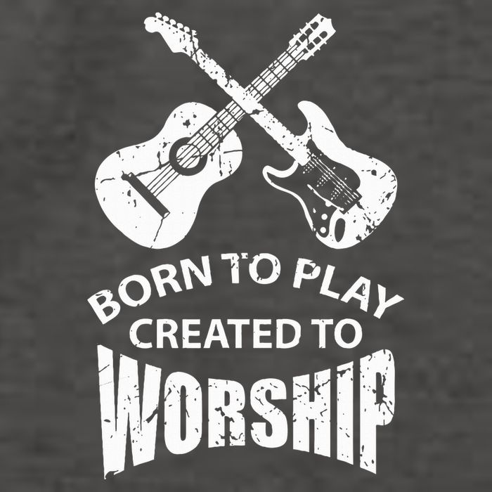 Born To Play Created To Worship Religious Guitar Player Vector Backpack
