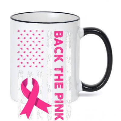 Back The Pink Breast Cancer Awareness 11oz Black Color Changing Mug