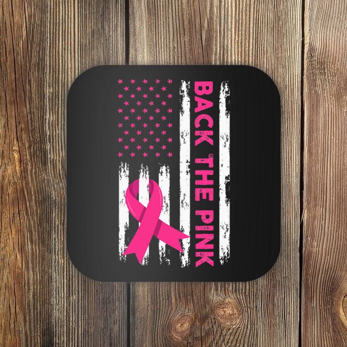 Back The Pink Breast Cancer Awareness Coaster