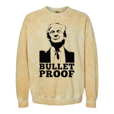 Bulletproof Trump President Bulletproof Trump Colorblast Crewneck Sweatshirt