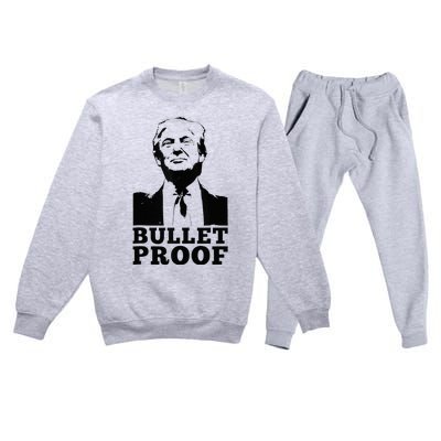 Bulletproof Trump President Bulletproof Trump Premium Crewneck Sweatsuit Set