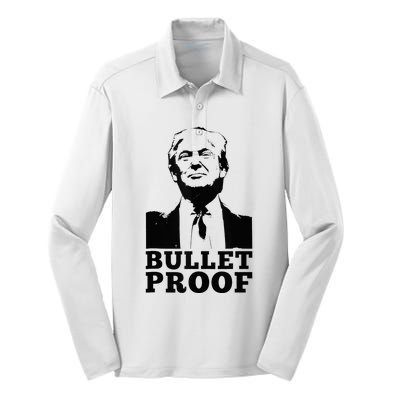 Bulletproof Trump President Bulletproof Trump Silk Touch Performance Long Sleeve Polo