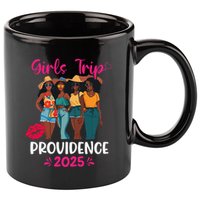 Black Trip Providence 2025 Vacation Matching 11oz C Handle Ceramic Mug