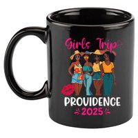 Black Trip Providence 2025 Vacation Matching 11oz C Handle Ceramic Mug