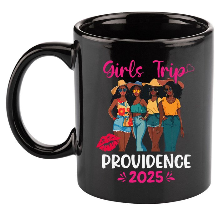Black Trip Providence 2025 Vacation Matching 11oz C Handle Ceramic Mug