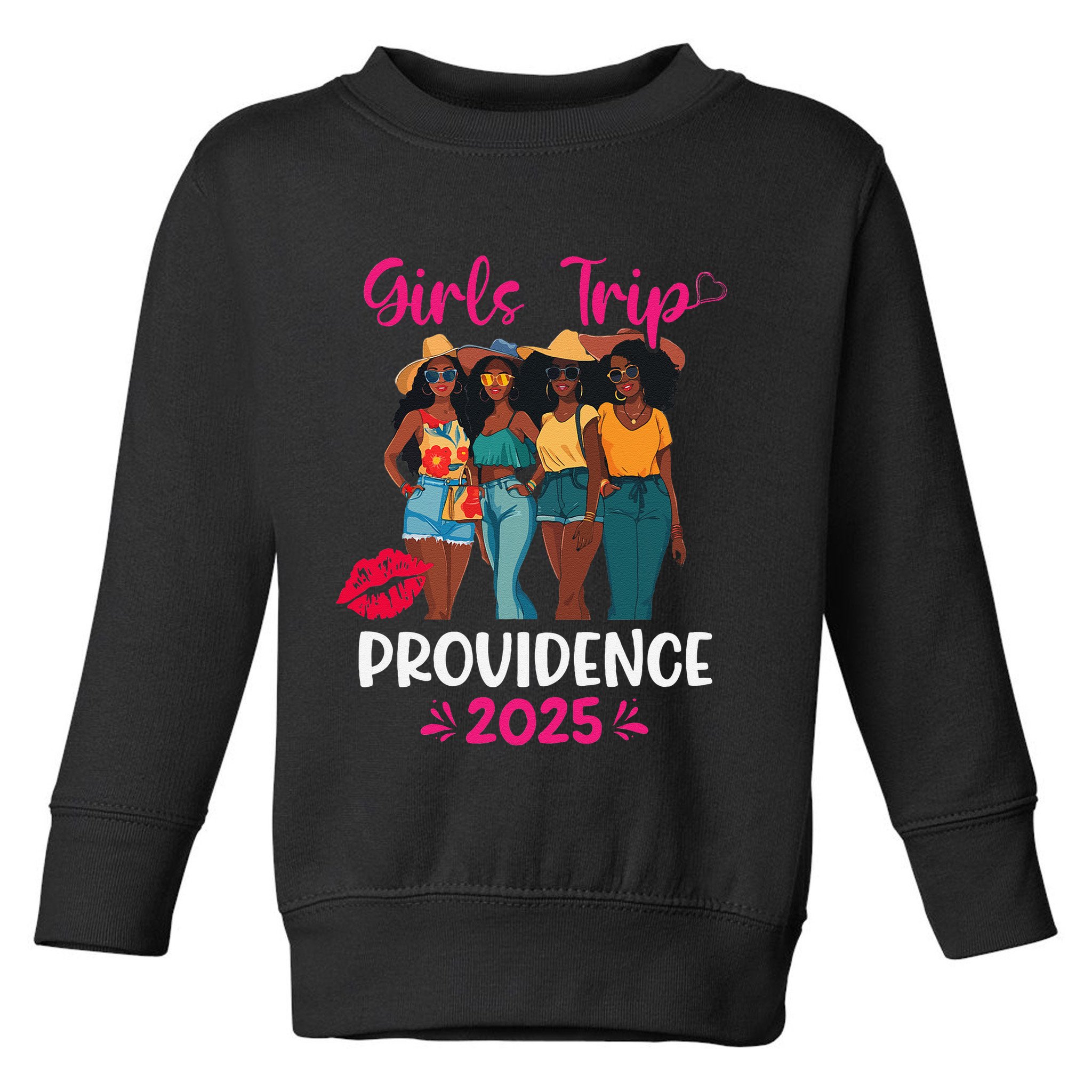Black Trip Providence 2025 Vacation Matching Toddler Sweatshirt