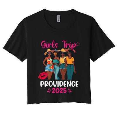 Black Trip Providence 2025 Vacation Matching Women's Crop Top Tee