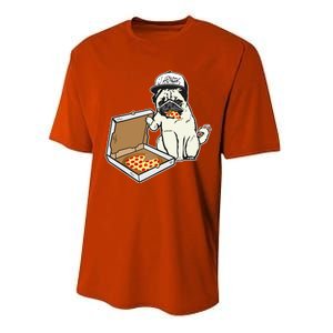 Babu The Pug Dog Eating Pizza, Justin Ashar Snapback Performance Sprint T-Shirt