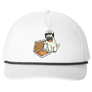 Babu The Pug Dog Eating Pizza, Justin Ashar Snapback Snapback Five-Panel Rope Hat