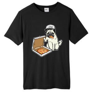 Babu The Pug Dog Eating Pizza, Justin Ashar Snapback Tall Fusion ChromaSoft Performance T-Shirt