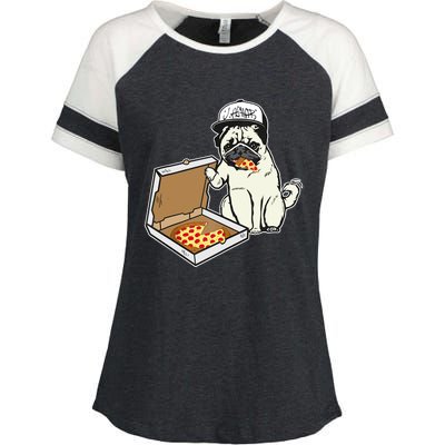 Babu The Pug Dog Eating Pizza, Justin Ashar Snapback Enza Ladies Jersey Colorblock Tee