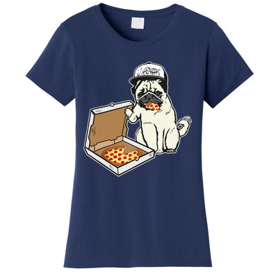 Babu The Pug Dog Eating Pizza, Justin Ashar Snapback Women's T-Shirt