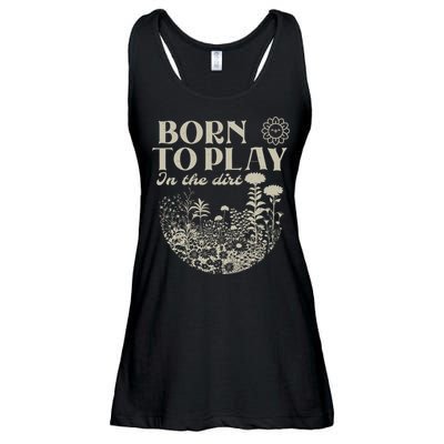 born to play in the dirt  Ladies Essential Flowy Tank
