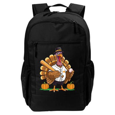 Baseball Turkey Pilgrim Thanksgiving Pumpkin Meaningful Gift Backpack