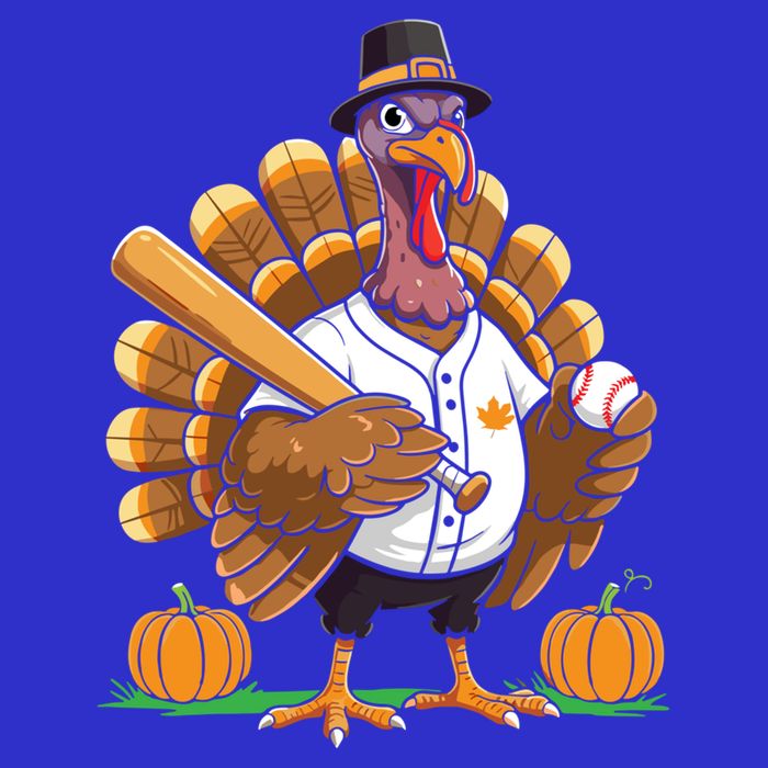 Baseball Turkey Pilgrim Thanksgiving Pumpkin Meaningful Gift Tall T-Shirt