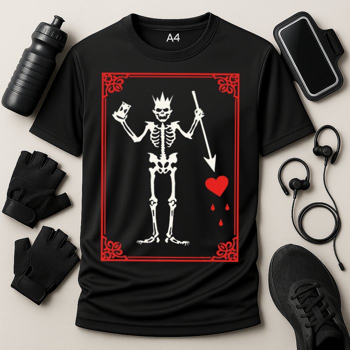 Blackbeard The Pirate Battle Flag Jolly Roger Military Army Cooling Performance Crew T-Shirt