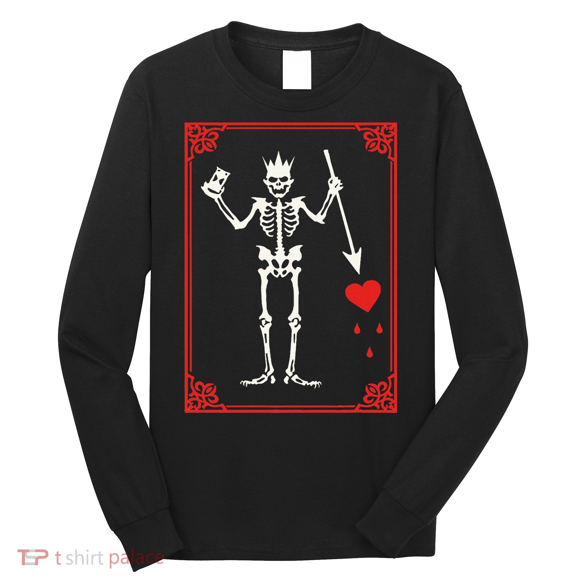 Blackbeard The Pirate Battle Flag Jolly Roger Military Army Long Sleeve Shirt