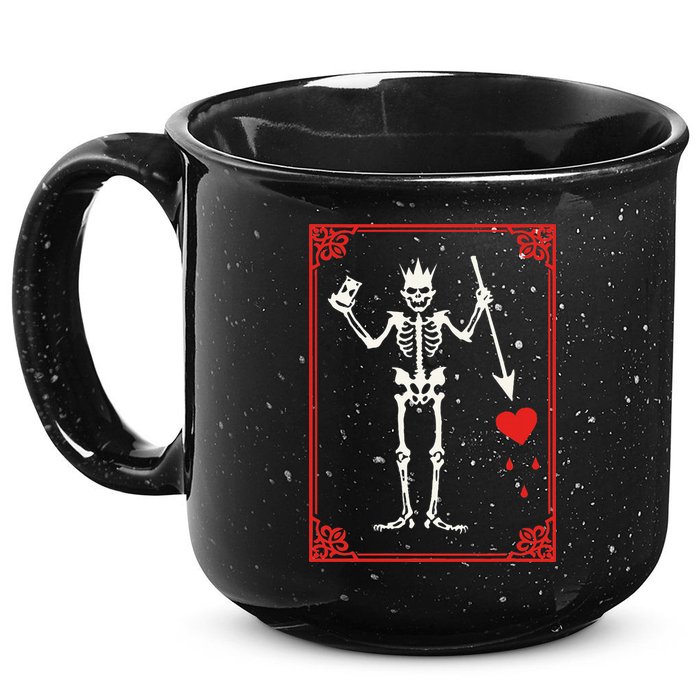 Blackbeard The Pirate Battle Flag Jolly Roger Military Army 15oz Campfire Ceramic Mug