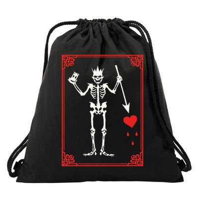 Blackbeard The Pirate Battle Flag Jolly Roger Military Army Drawstring Bag