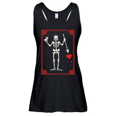 Blackbeard The Pirate Battle Flag Jolly Roger Military Army Ladies Essential Flowy Tank