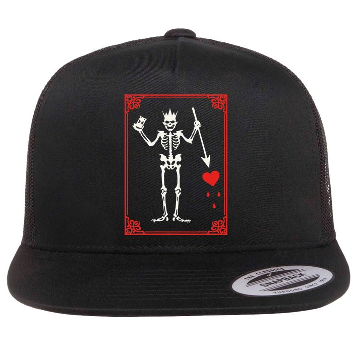 Blackbeard The Pirate Battle Flag Jolly Roger Military Army Flat Bill Trucker Hat