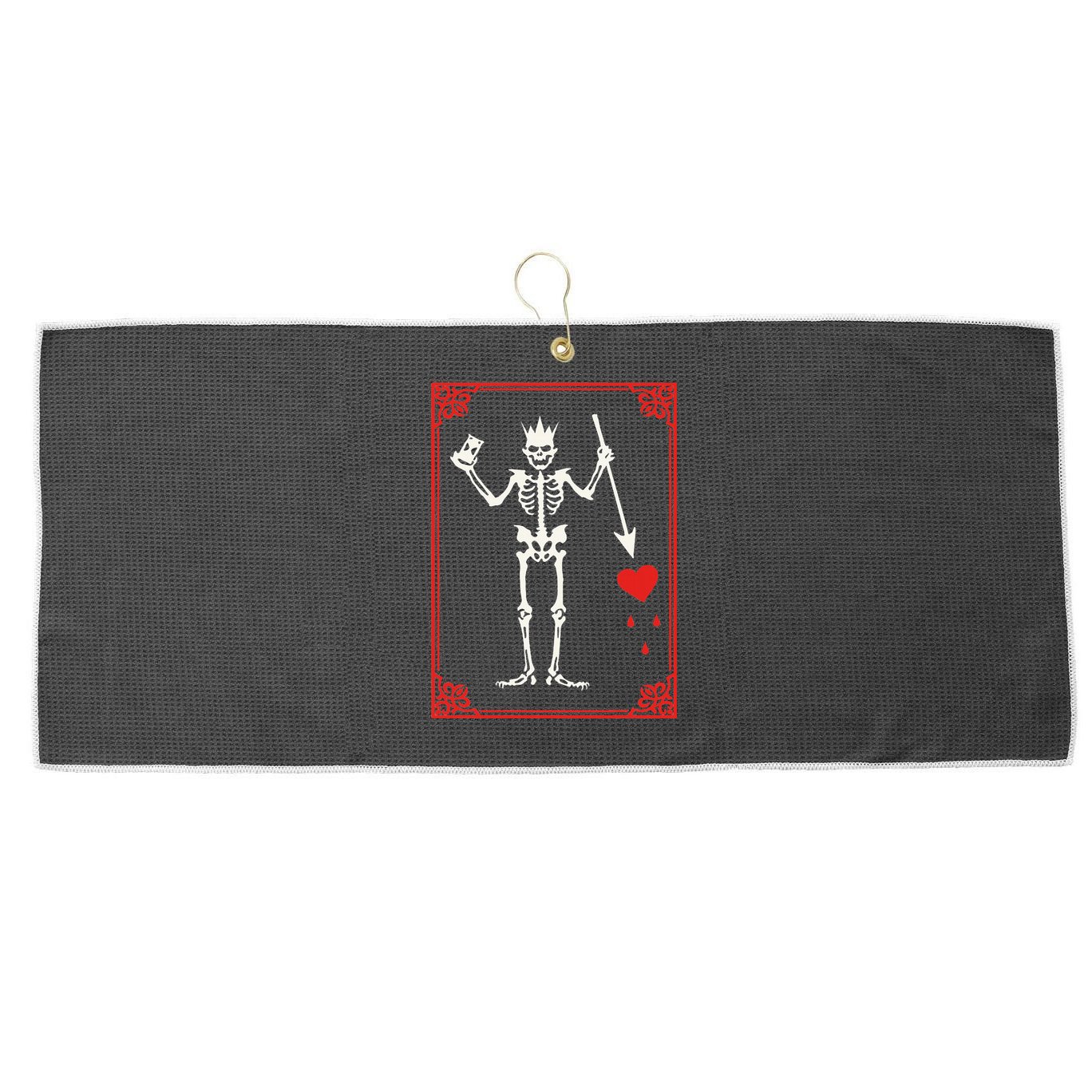 Blackbeard The Pirate Battle Flag Jolly Roger Military Army Large Microfiber Waffle Golf Towel