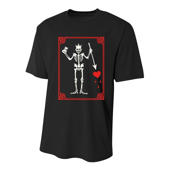 Blackbeard The Pirate Battle Flag Jolly Roger Military Army Youth Performance Sprint T-Shirt