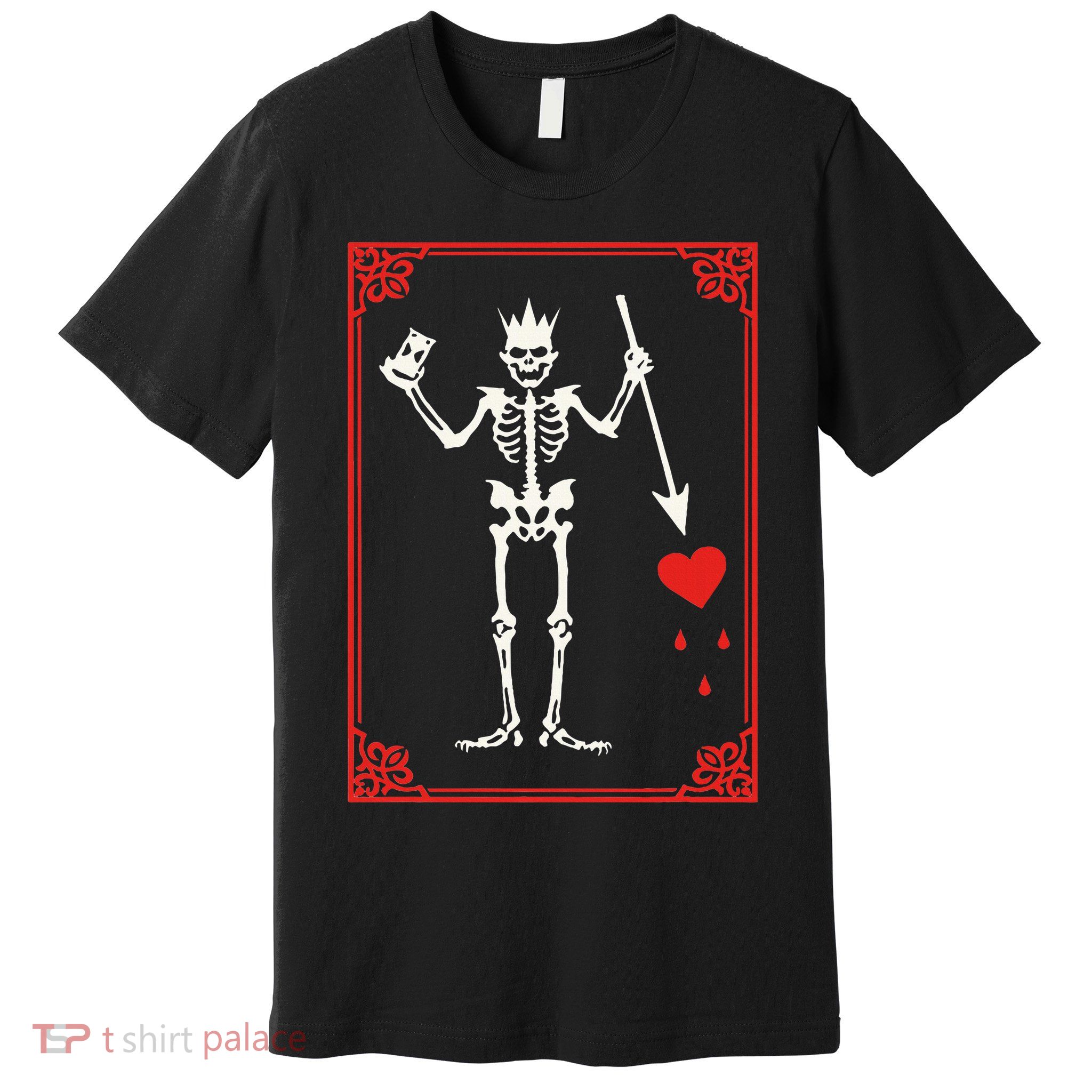 Blackbeard The Pirate Battle Flag Jolly Roger Military Army Premium T-Shirt