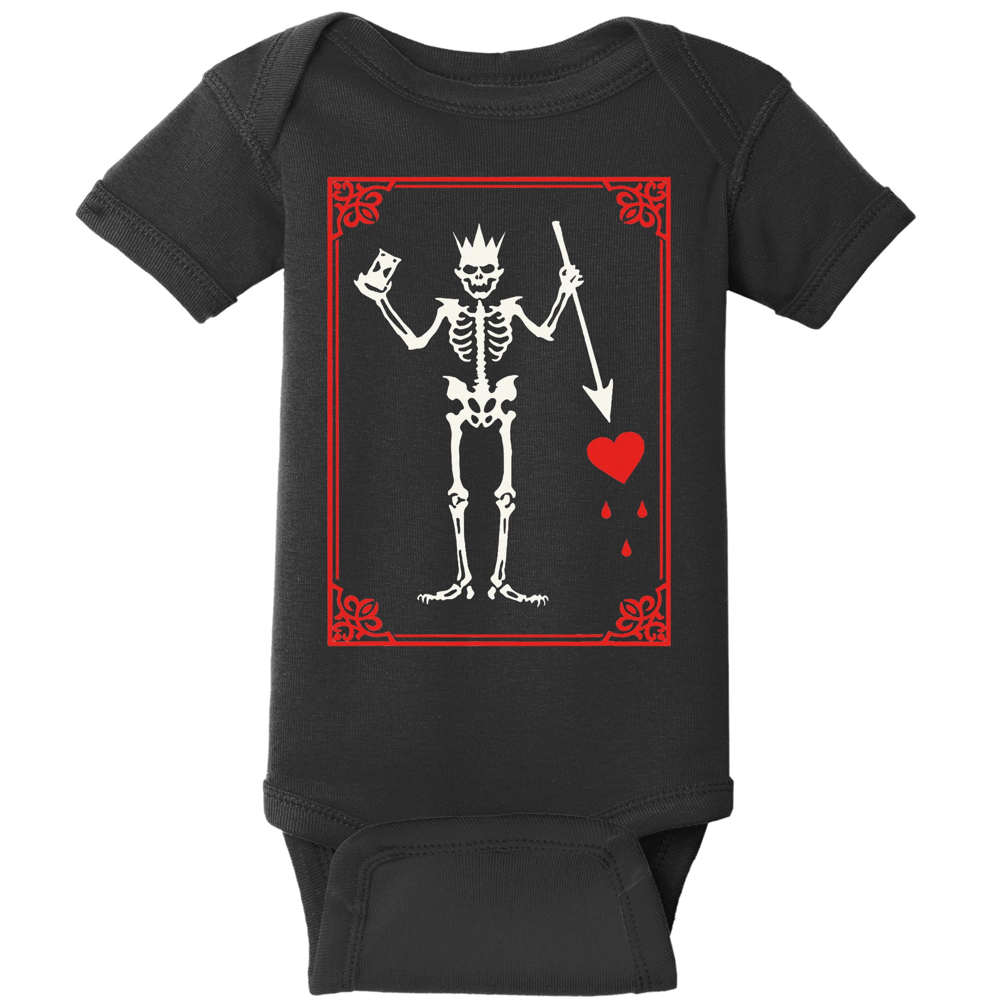 Blackbeard The Pirate Battle Flag Jolly Roger Military Army Baby Bodysuit