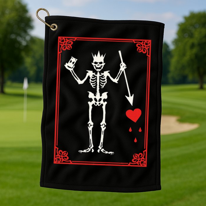 Blackbeard The Pirate Battle Flag Jolly Roger Military Army Golf Towel