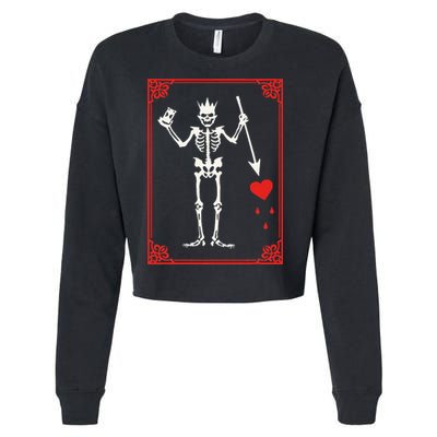 Blackbeard The Pirate Battle Flag Jolly Roger Military Army Cropped Pullover Crew