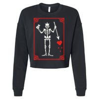 Blackbeard The Pirate Battle Flag Jolly Roger Military Army Cropped Pullover Crew